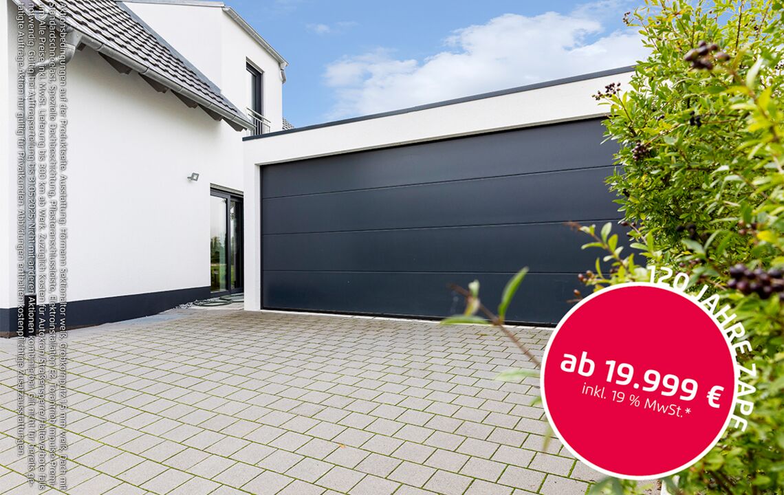ZAPF Grossraumgarage mit stylischem Garagentor