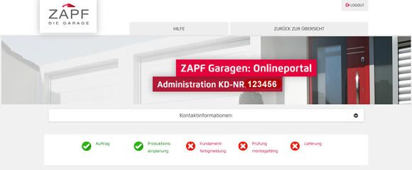 Garagenauftrag online verfolgen