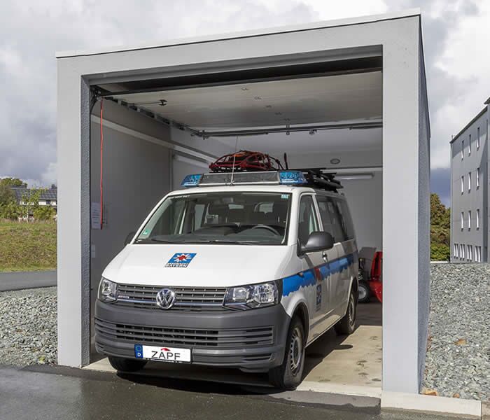 XXL Fertiggarage für Transporter und Vans