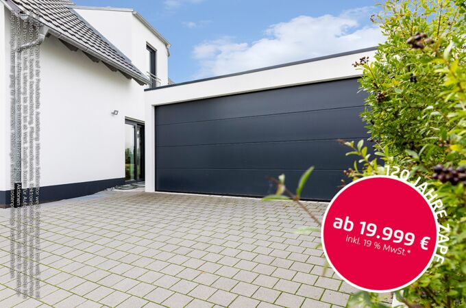 ZAPF Grossraumgarage mit stylischem Garagentor
