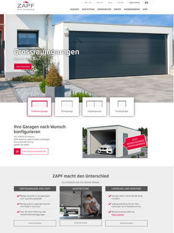 Homepage ZAPF Garagen