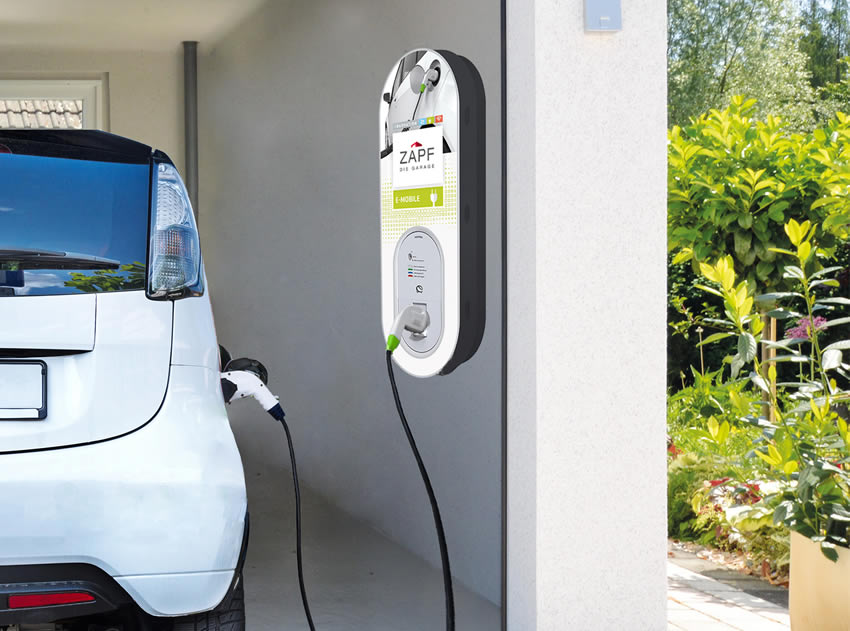 ZAPF Säule für Elektroautos in der Garage