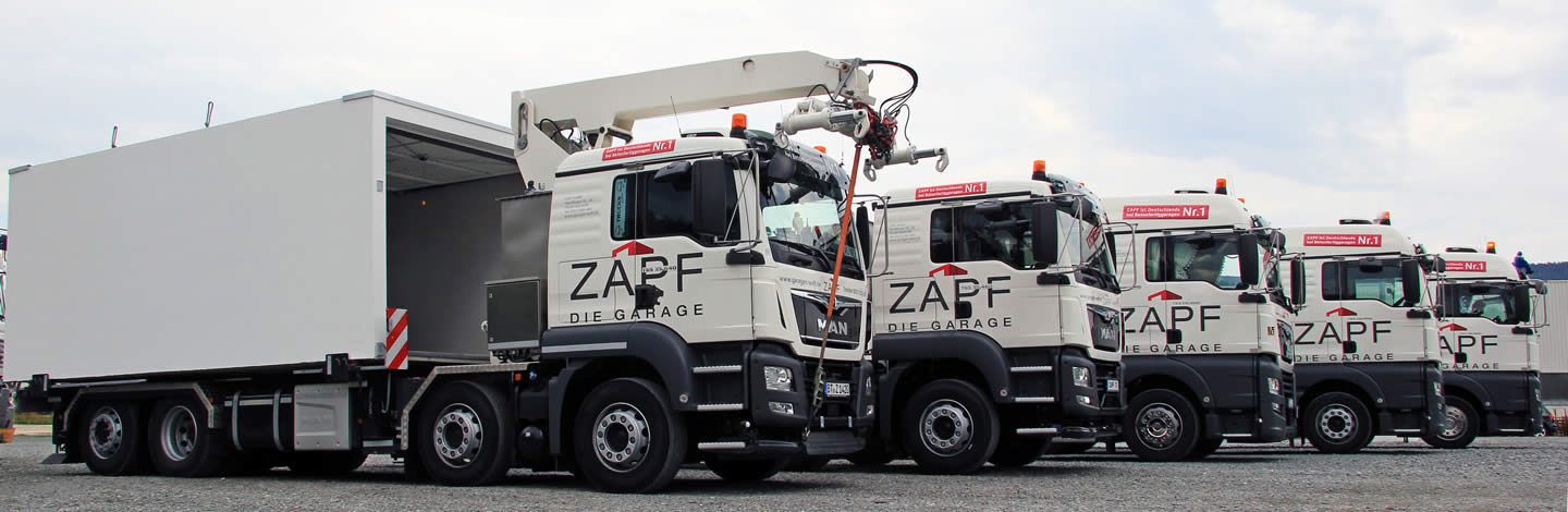 Garagenlieferung mit ZAPF Spezial-Garagenfahrzeugen