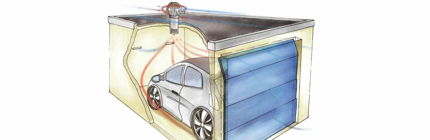 Ökogaragenlüfter - Konstruktion mit Köpfchen für optimales Garagenklima